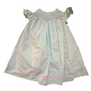 Hug Me First Baby Dress with Smocking and Roses - 18m18m